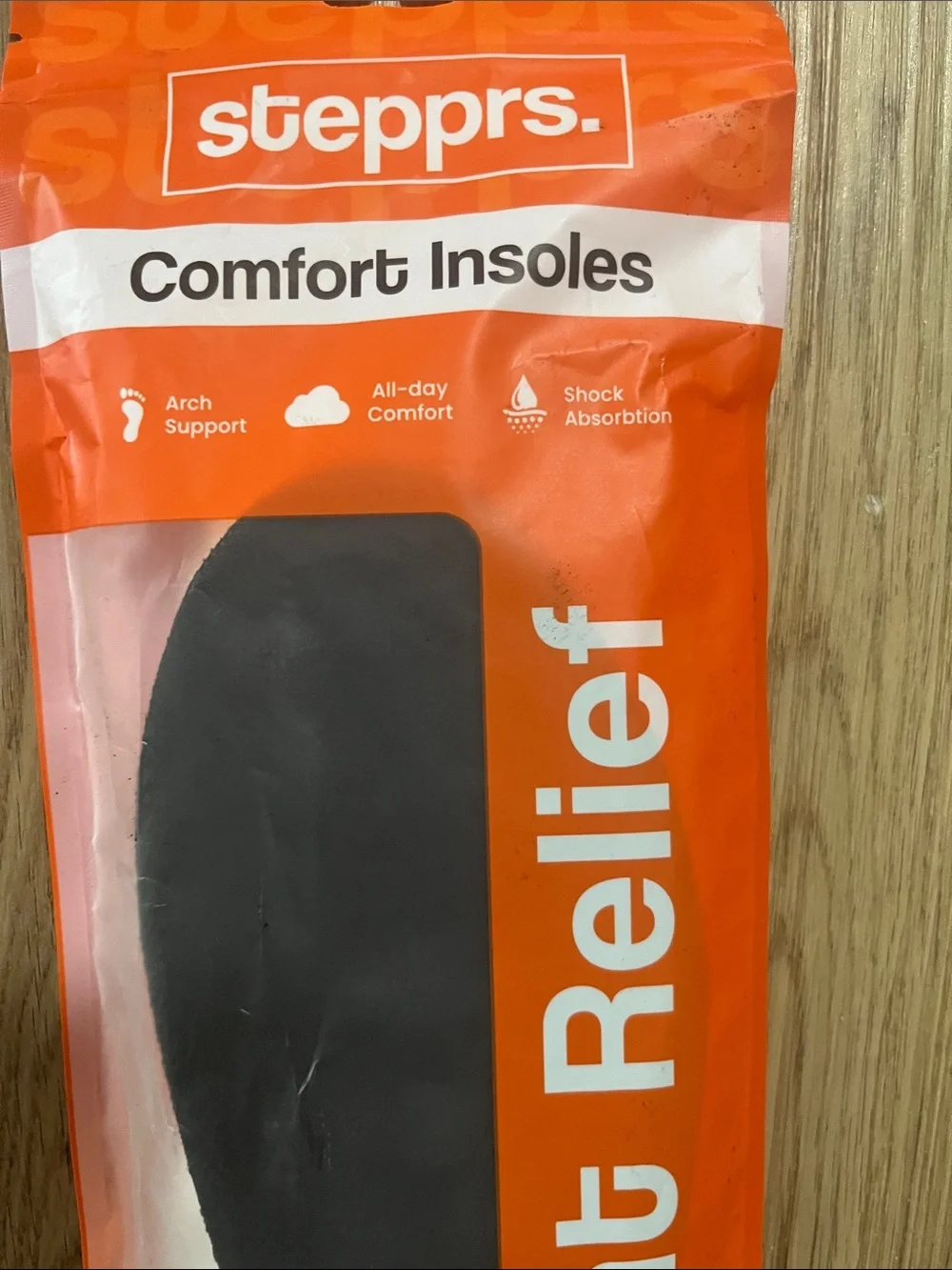 Stepprs.   Comfort Insoles - Instant Relief (Black/White) New in package